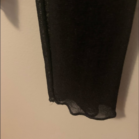 See-through black long-sleeve Zara shirt with sweater turtleneck material - Picture 5 of 7